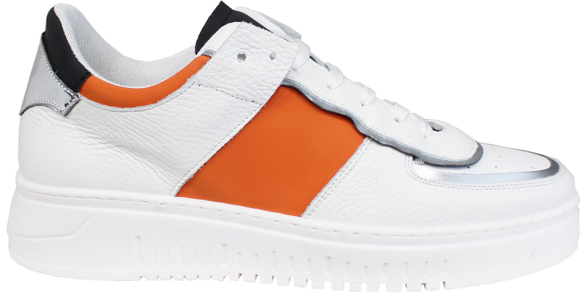 SNEAKER UOMO ACS PELLE BIANCO/ARANCIO