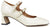 scarpe donna mary jane tendenza decolté a punta quadrata con due cinturini sul collo del piede angel alarcon 24529 in vera pelle color bianco panna con tacco medio comodo calzature artigianali online con negozio a civitanova marche collezione moda spedizioni in tutta Italia pagamento alla consegna