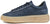 vista laterale scarpe uomo tendenza sneaker bassa casual elegante sportiva per cerimonia IPL 4190 in vera pelle camoscio nabuk blu jeans con suola nocciola molto leggera oversize calzature artigianali 100% made in italy negozio a civitanova marche collezione moda soletta morbida estraibile per plantare spedizioni in tutta italia pagamento alla consegna 