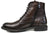 vista laterale Scarpe uomo stivaletti classici con i lacci di tendenza anfibi eleganti guido ferri articolo 855 in vera pelle marrone testa di moro con fondo in gomma cucito antiscivolo calzature artigianali online 100% made in italy con negozio a civitanova marche moda autunno inverno spedizione in tutta Italia pagamento alla consegna